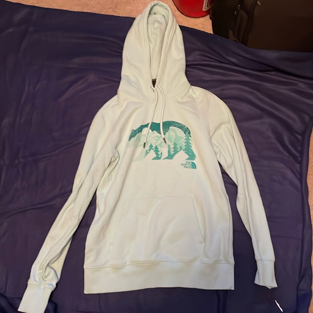 North face hoodie, Size XS, mint green